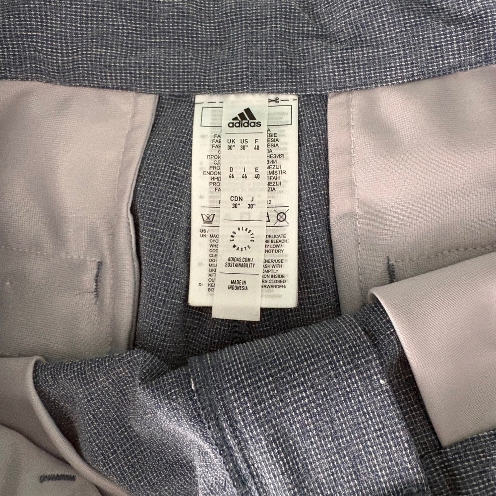 Adidas Golf Shorts Mens 30 Blue  Ultimate365 Crosshatch HA1463 - Picture 4 of 10